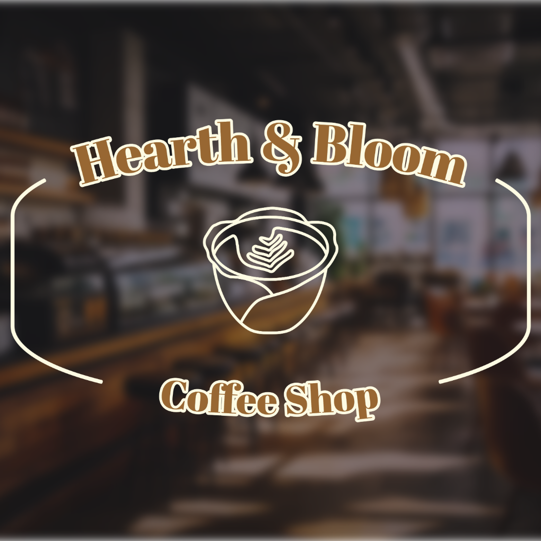 Hearth & Bloom horizontal logo in cozy, modern style