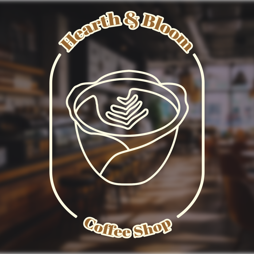 Hearth & Bloom vertical logo emphasizing brand's cozy, floral theme